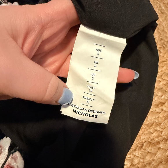 Revolve NICHOLAS Black Floral One-Shoulder Dress - Picture 8 of 9